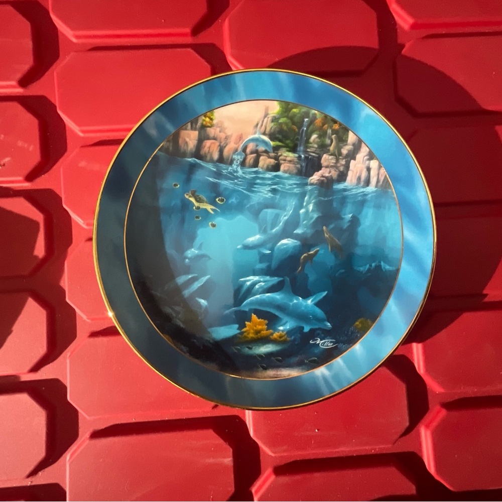 The Franklin mint collection where dolphins dance plate